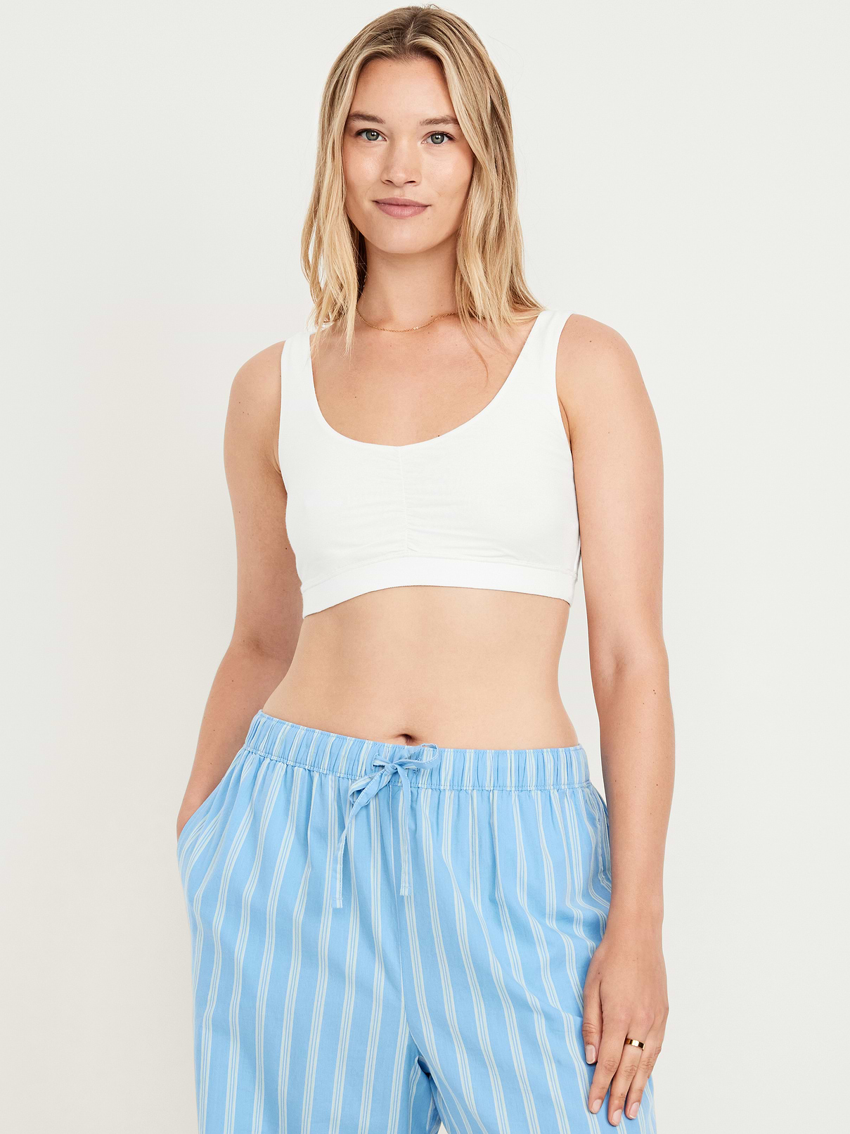 Image number 4 showing, Ruched Cotton Bralette