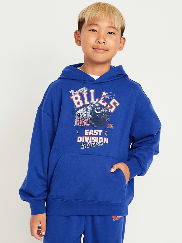 Buffalo Bills Oversized Pullover Hoodie for Boys