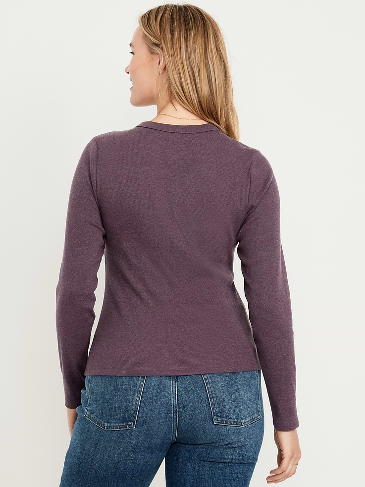 Image 5 of 8, Snug Long-Sleeve Crew-Neck T-Shirt
