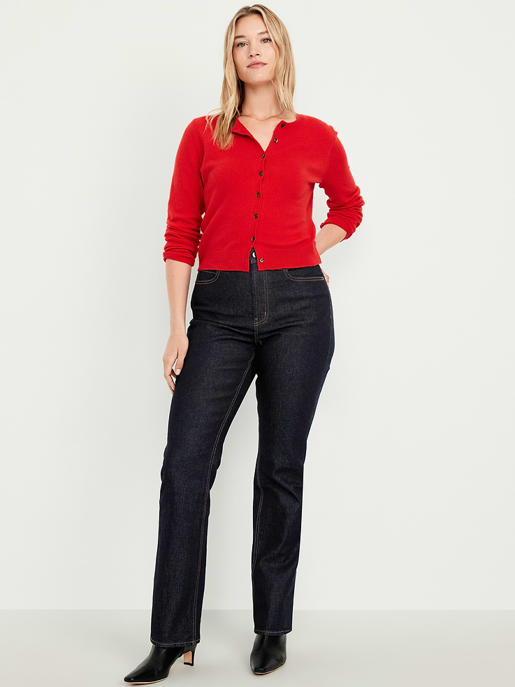 Image number 6 showing, Extra High-Waisted Baby Boot-Cut Jeans