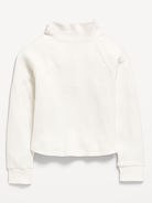 Image number 3 showing, CozePlush Waffle Knit Henley Top for Girls