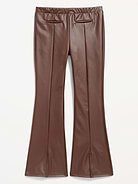 Image number 1 showing, Faux-Leather Trouser Flare Pants for Girls