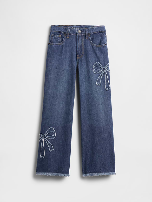 Kids Low Rise Stride Wide-Leg Jeans