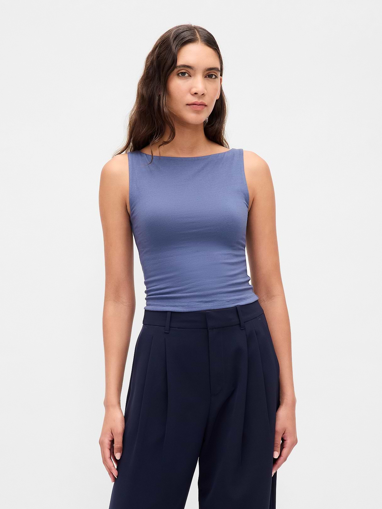 CloseKnit Jersey Boatneck Crop Tank Top | Gap