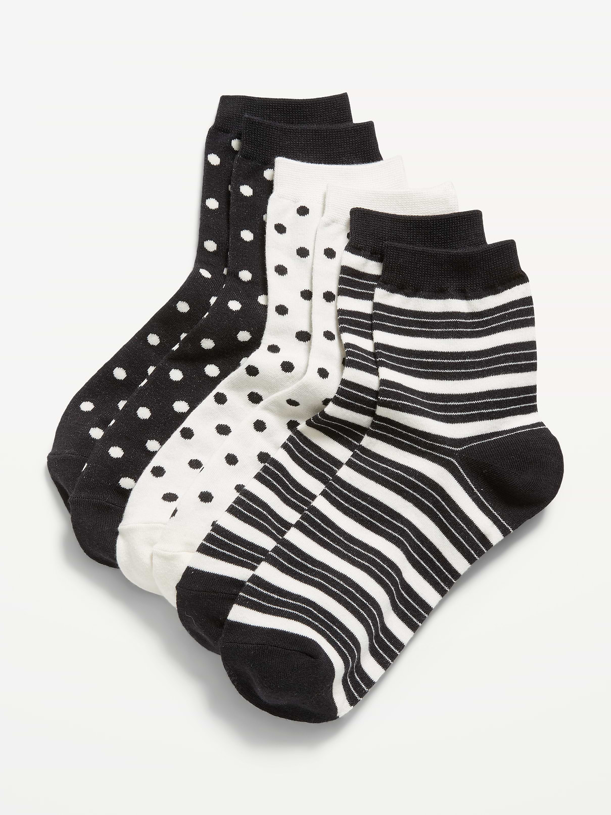 Image number 1 showing, Novelty Quarter Crew Socks 3-Pack for Women