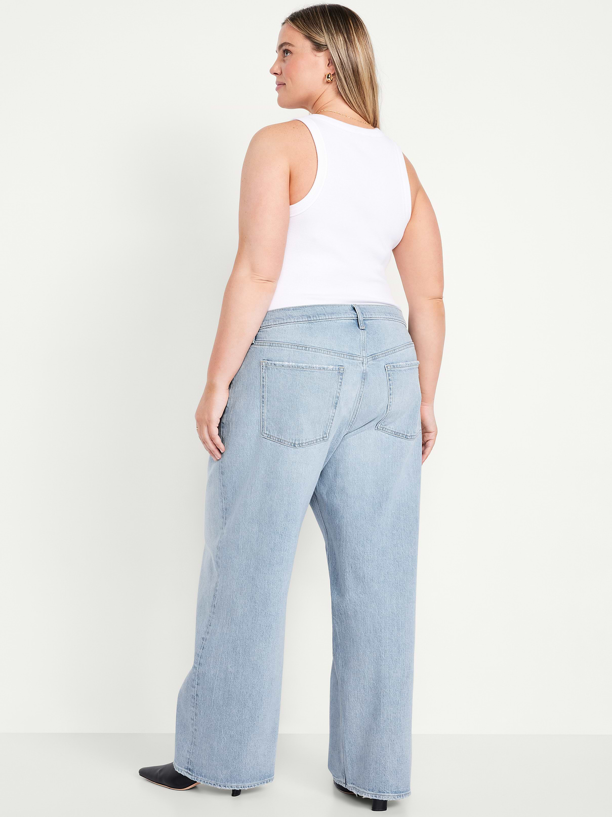 L'image numéro 8 présente Jean coupe détendue à jambe large à taille mi-basse