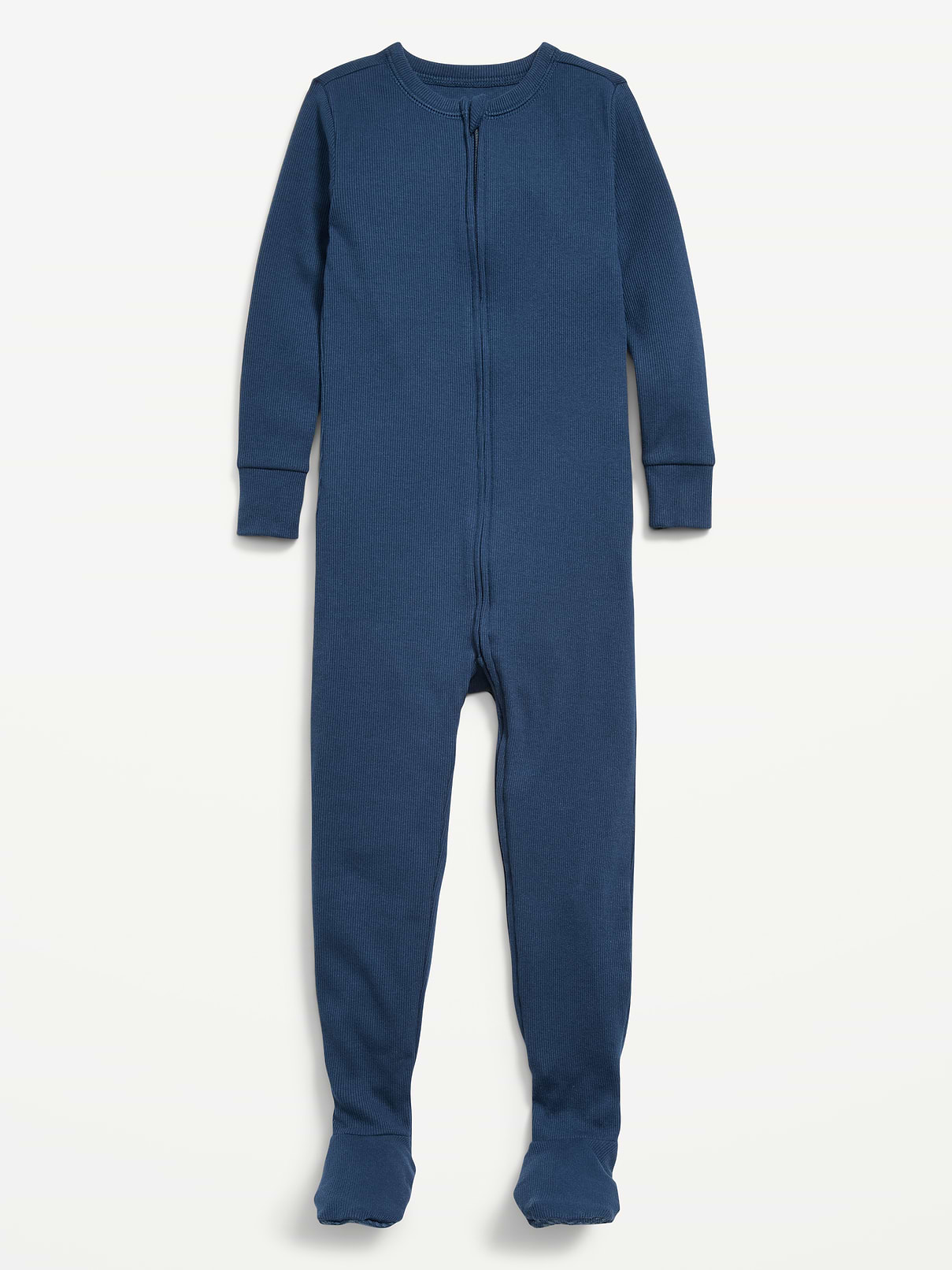 Image number 1 showing, Snug-Fit 2-Way-Zip Ribbed Pajama One-Piece for Toddler & Baby