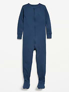 Image number 1 showing, Snug-Fit 2-Way-Zip Ribbed Pajama One-Piece for Toddler & Baby
