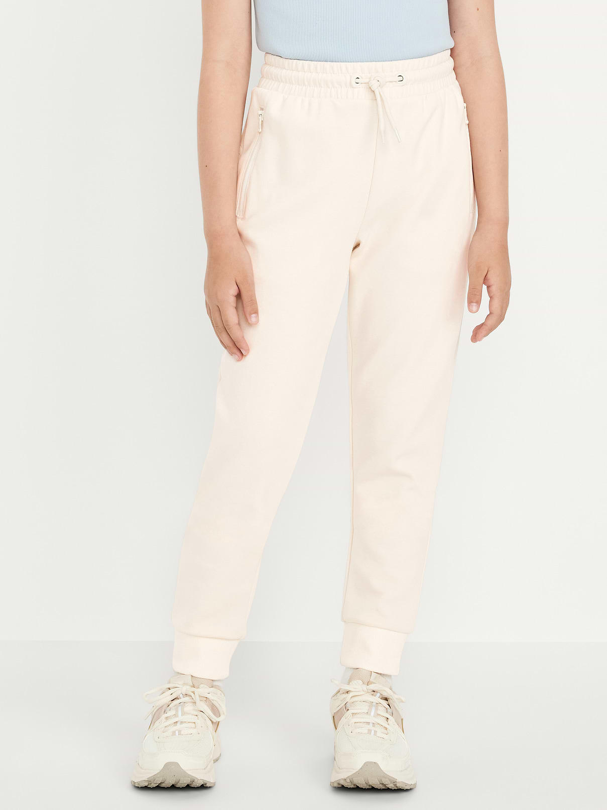 Image number 1 showing, Slim High-Waisted Dynamic Fleece Joggers for Girls