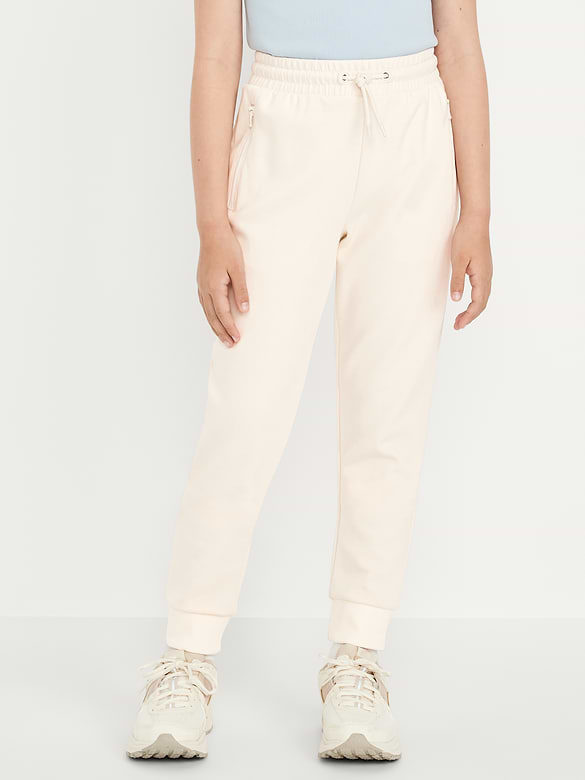 Slim High-Waisted Dynamic Fleece Joggers for Girls