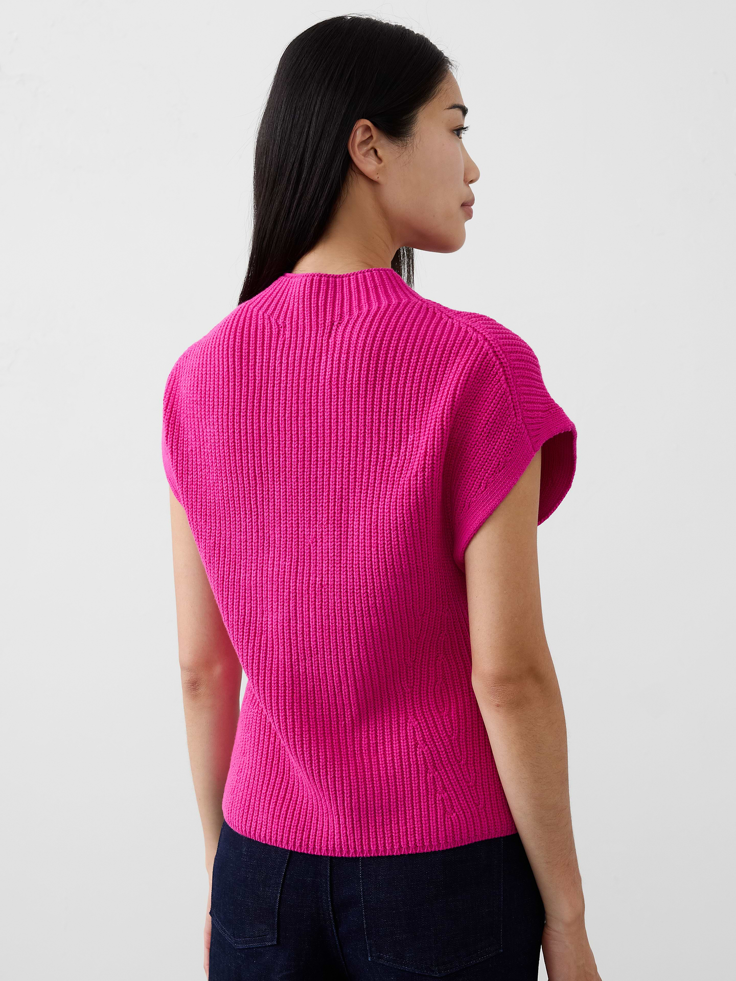 Image number 2 showing, Ribbed Mock-Neck Sweater Shell