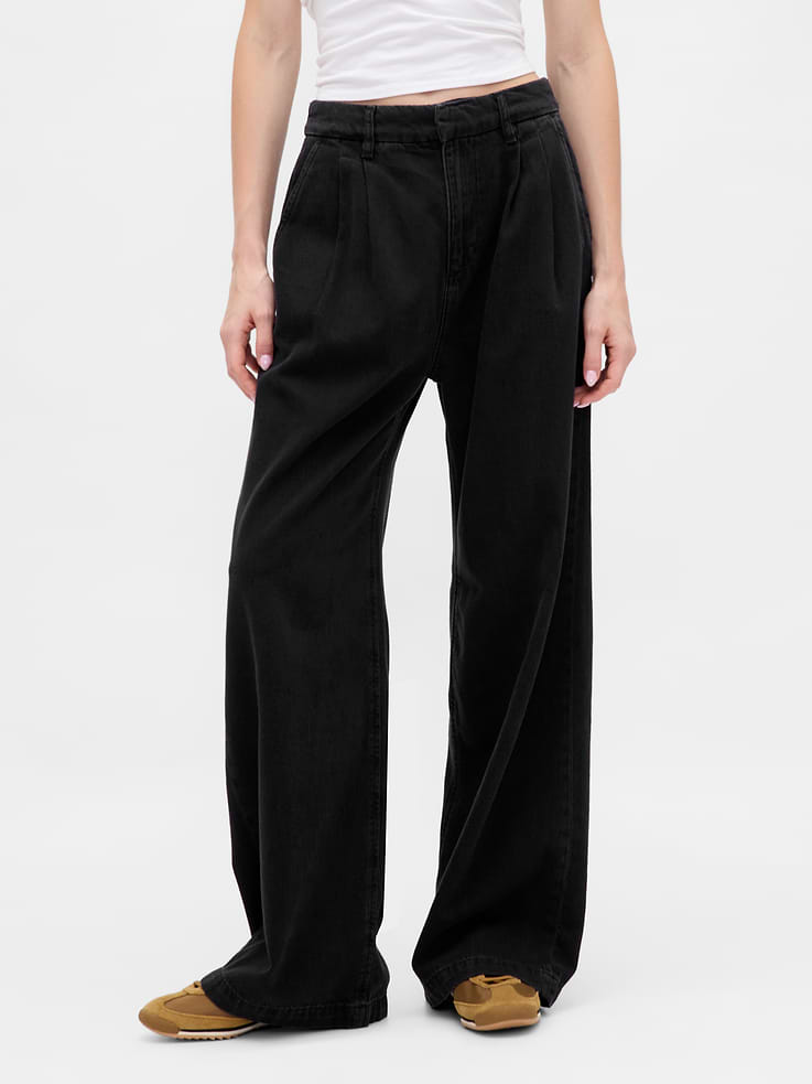 Image number 2 showing, 365 High Rise UltraSoft Pleated Denim Trousers