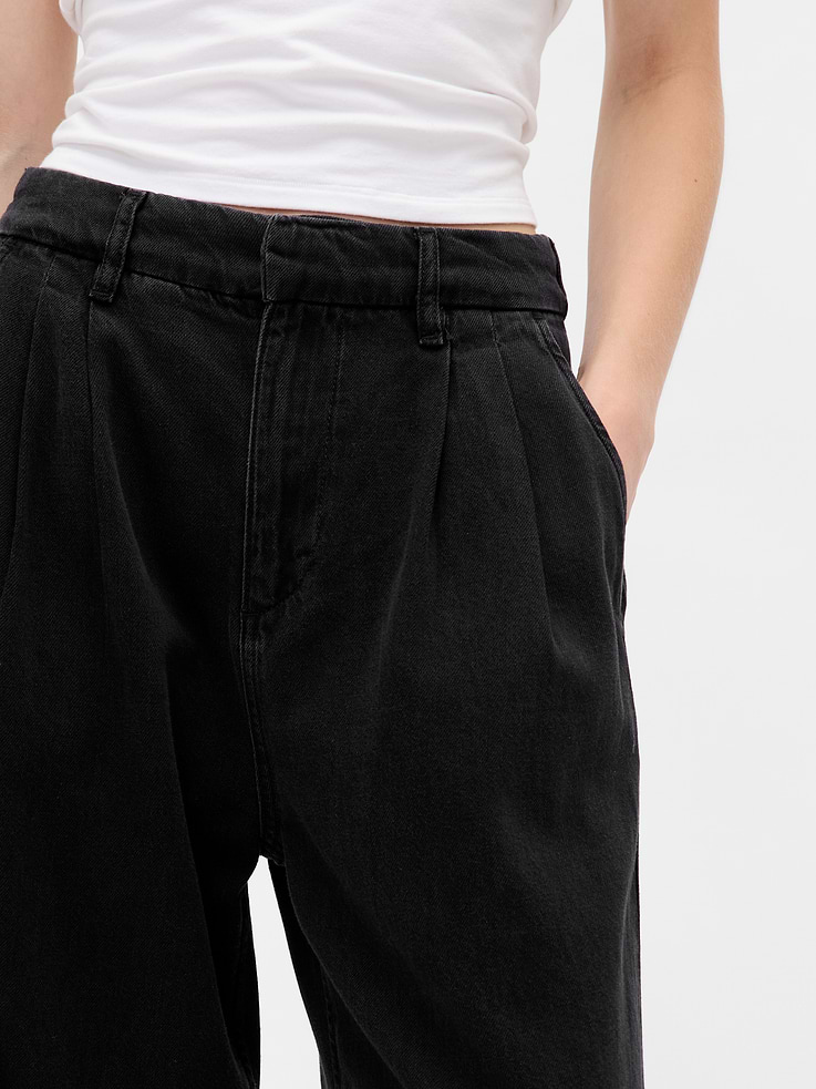 Image number 8 showing, 365 High Rise UltraSoft Pleated Denim Trousers