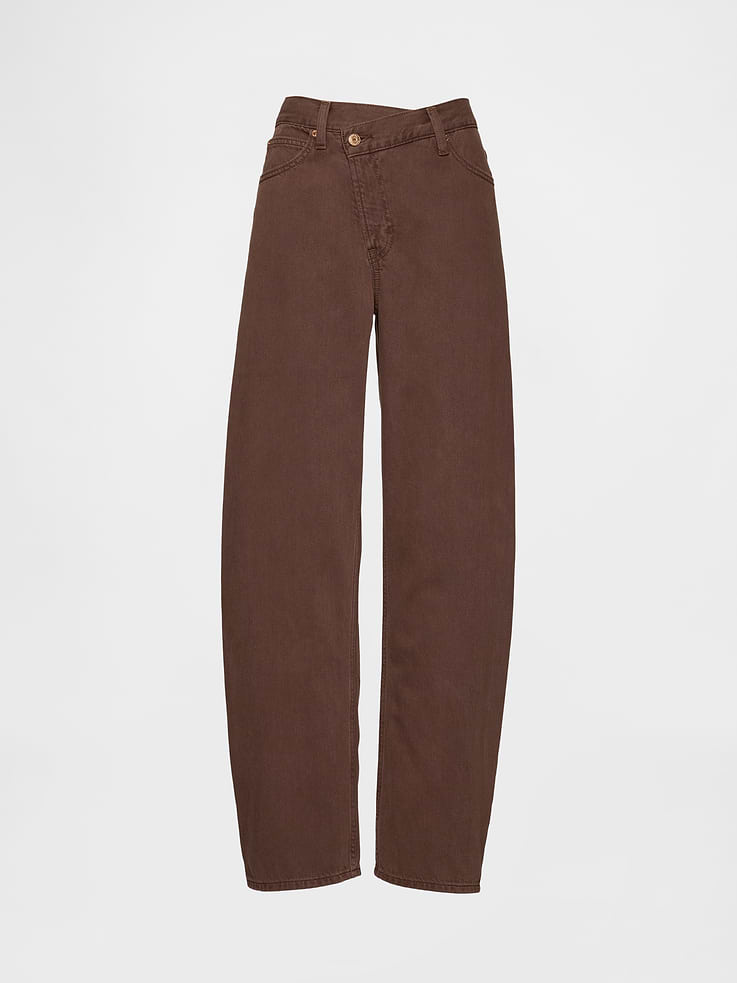 Image number 7 showing, High Rise UltraSoft Crossover Barrel Jeans