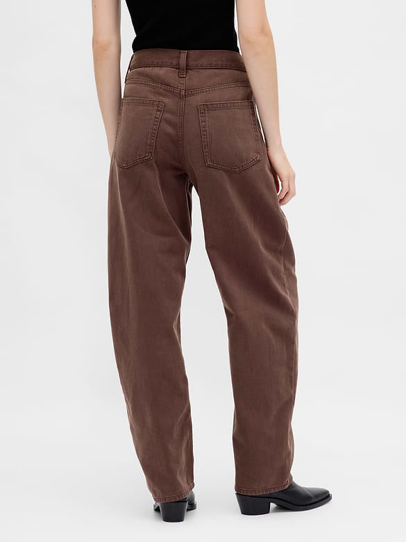 High Rise UltraSoft Crossover Barrel Jeans