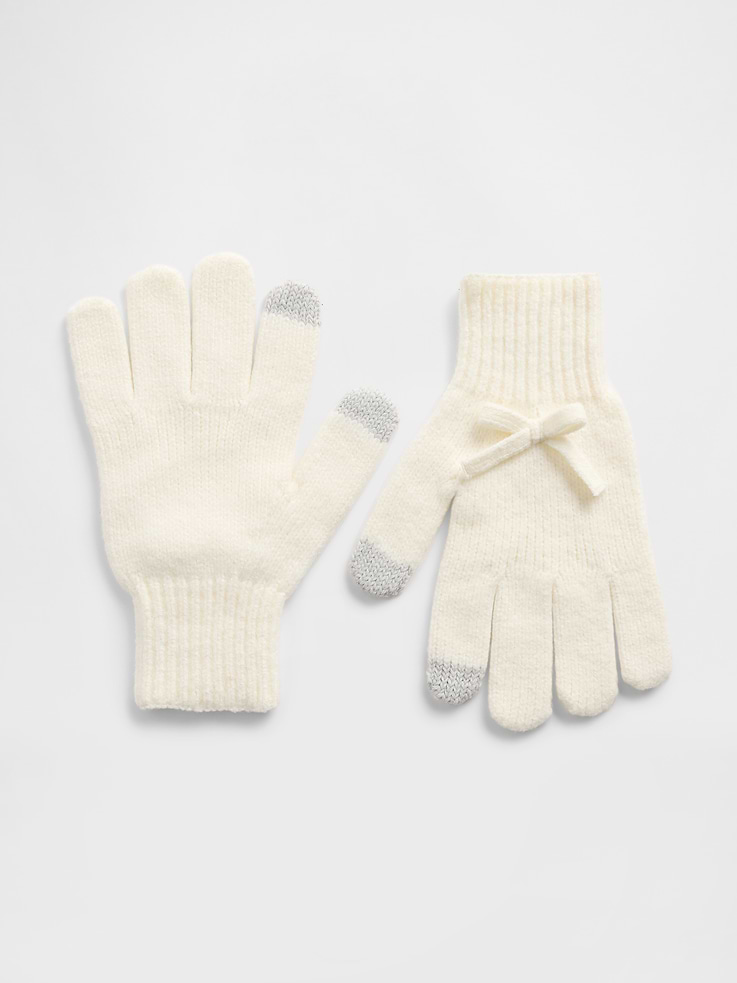Image number 1 showing, Kids CashSoft Bow Gloves