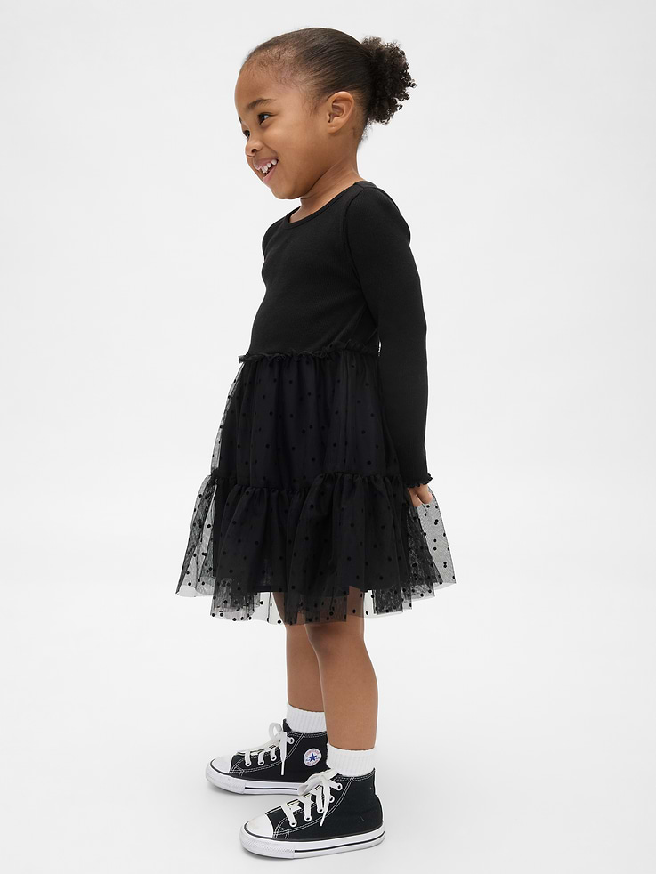 Image number 1 showing, Baby & Toddler Tulle Mixed Media Dress