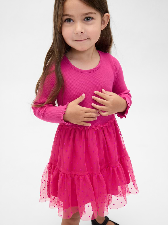 Baby & Toddler Tulle Mixed Media Dress