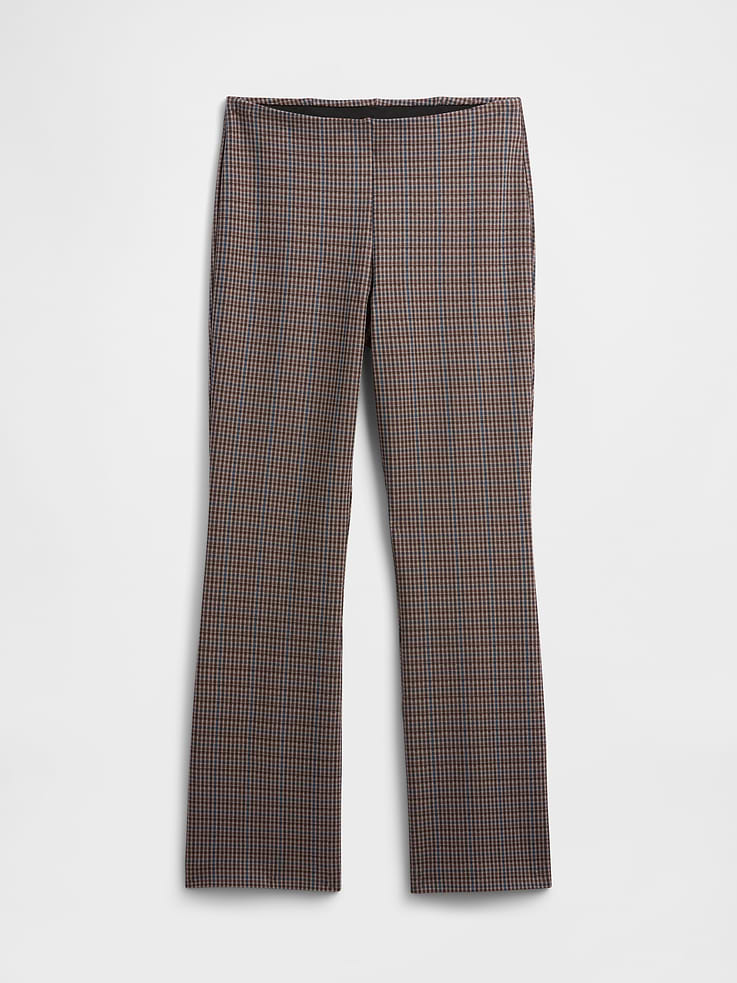 Image number 7 showing, High Rise Ponte Flare Crop Pants