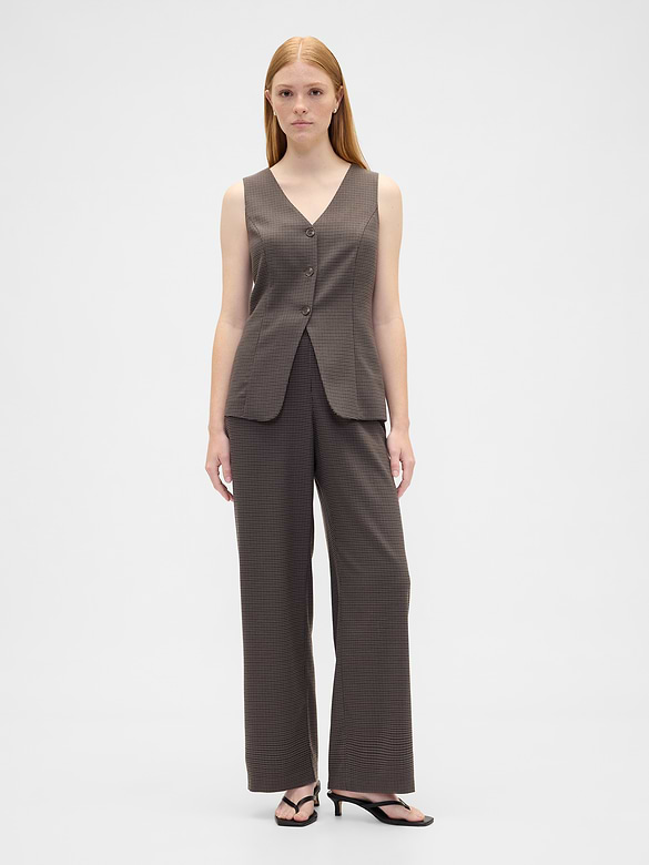 Recycled Mid Rise Easy Wide-Leg Pants