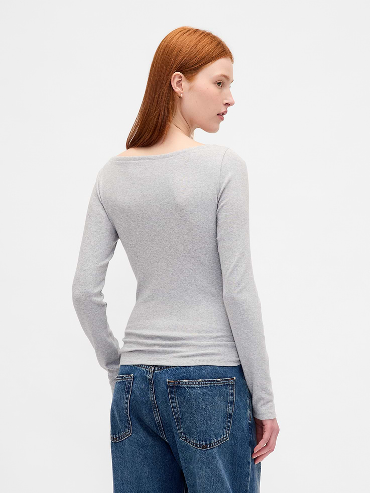 Image number 3 showing, Modern Boatneck T-Shirt
