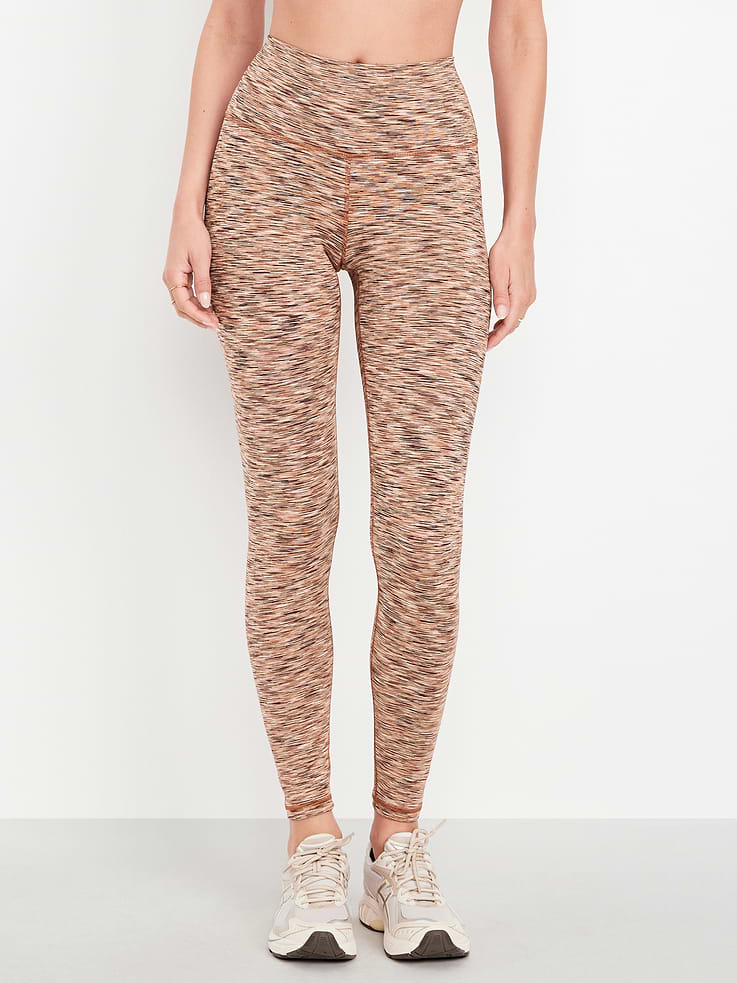 L'image numéro 1 présente Legging teint par espacement à taille haute pleine longueur.