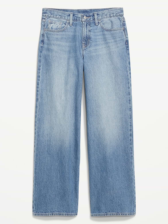 Mid-Rise Wow Baggy Wide-Leg Jeans