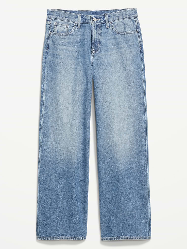 L'image numéro 8 présente Jean Wow à coupe généreuse à jambe large à taille mi-basse