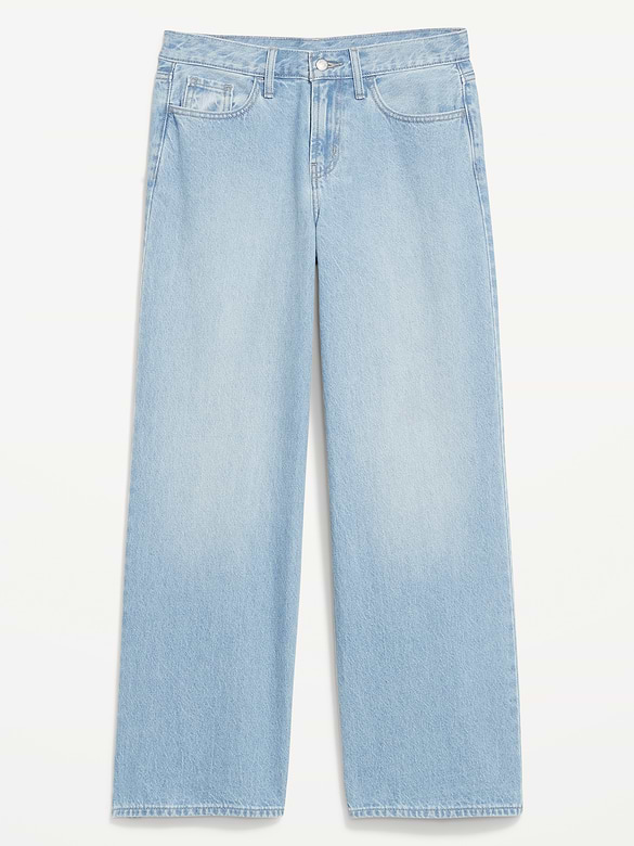 Mid-Rise Wow Baggy Wide-Leg Jeans