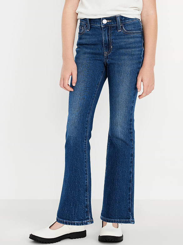 Jean Wow évasé à taille haute pour fille