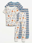 Image number 1 showing, Snug-Fit Printed Pajama 4-Piece for Toddler & Baby