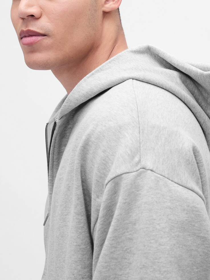 Image number 4 showing, Adult Heavyweight Oversized Zip Hoodie