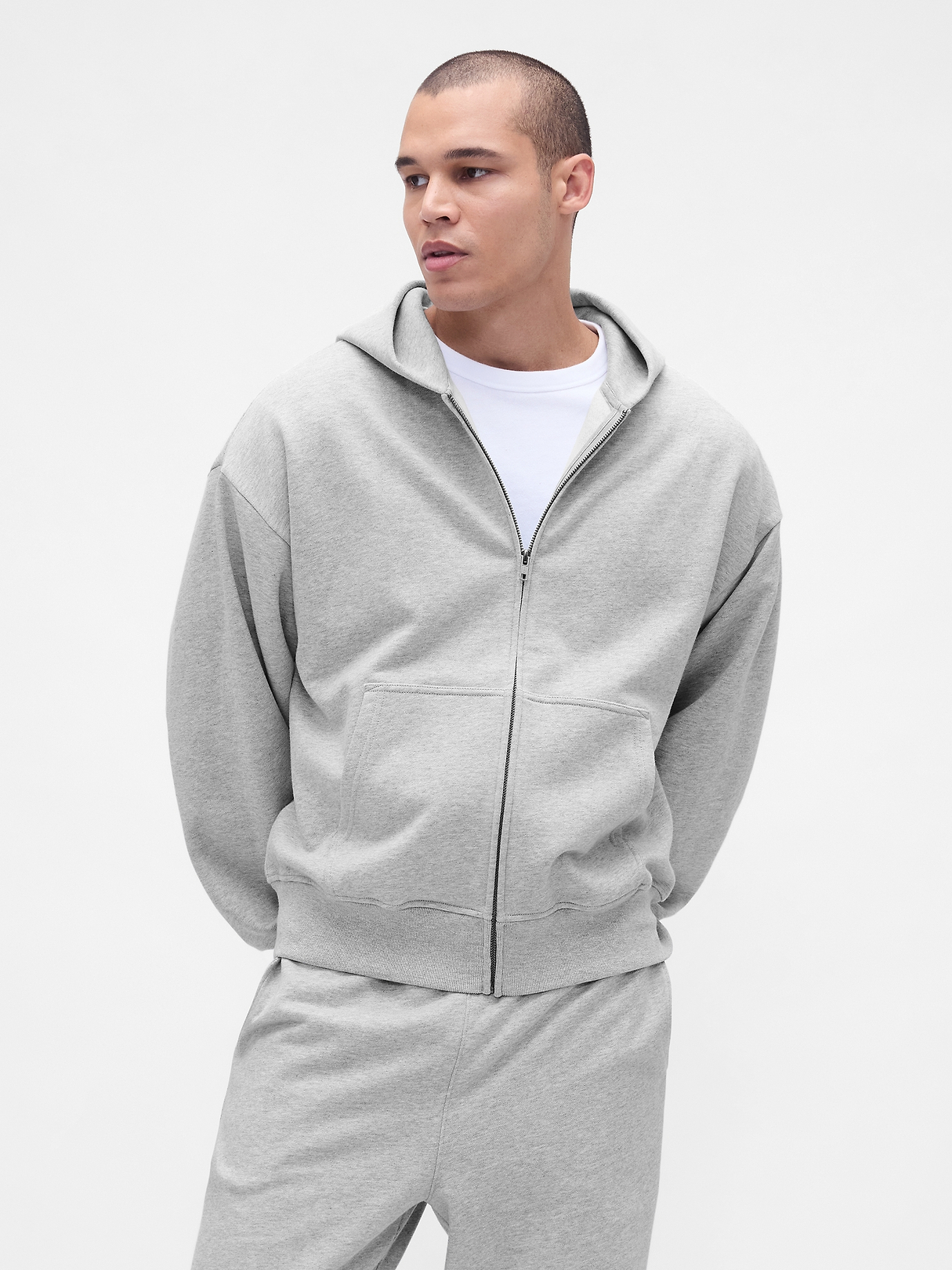Adult Heavyweight Oversized Zip Hoodie | Gap