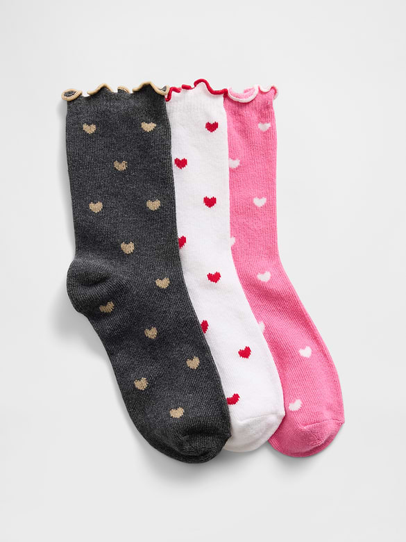 Kids Print Crew Socks (3-Pack)