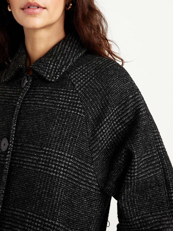 Relaxed Button-Front Mac Coat