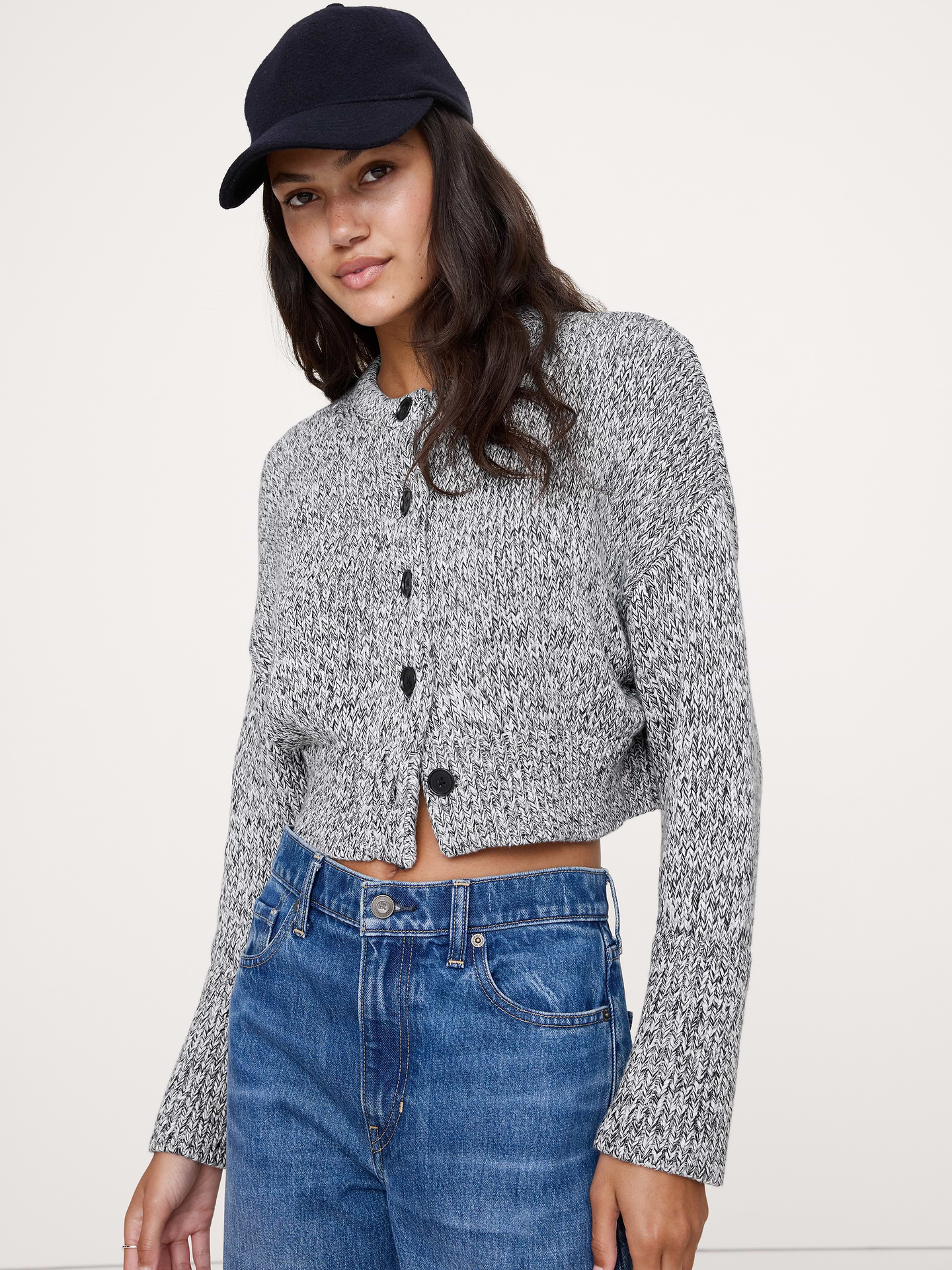Image number 1 showing, Cotton Cropped Cardigan