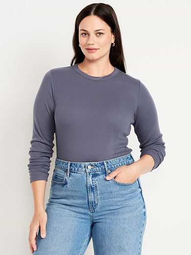 Image number 4 showing, Snug Long-Sleeve Crew-Neck T-Shirt