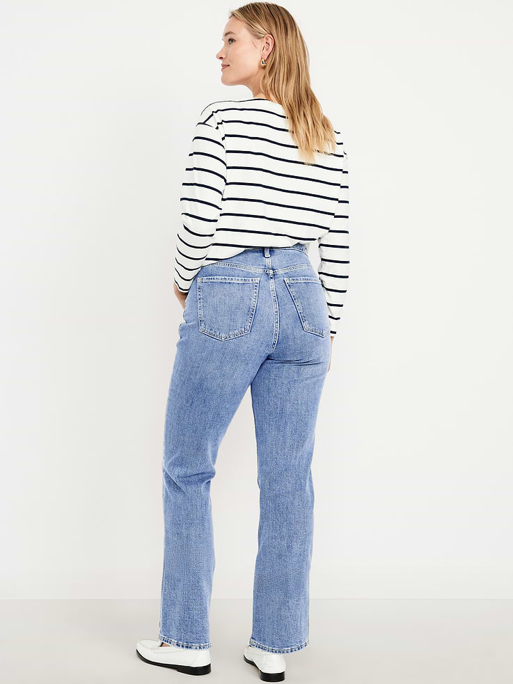 Image number 8 showing, Extra High-Waisted Straight Jeans