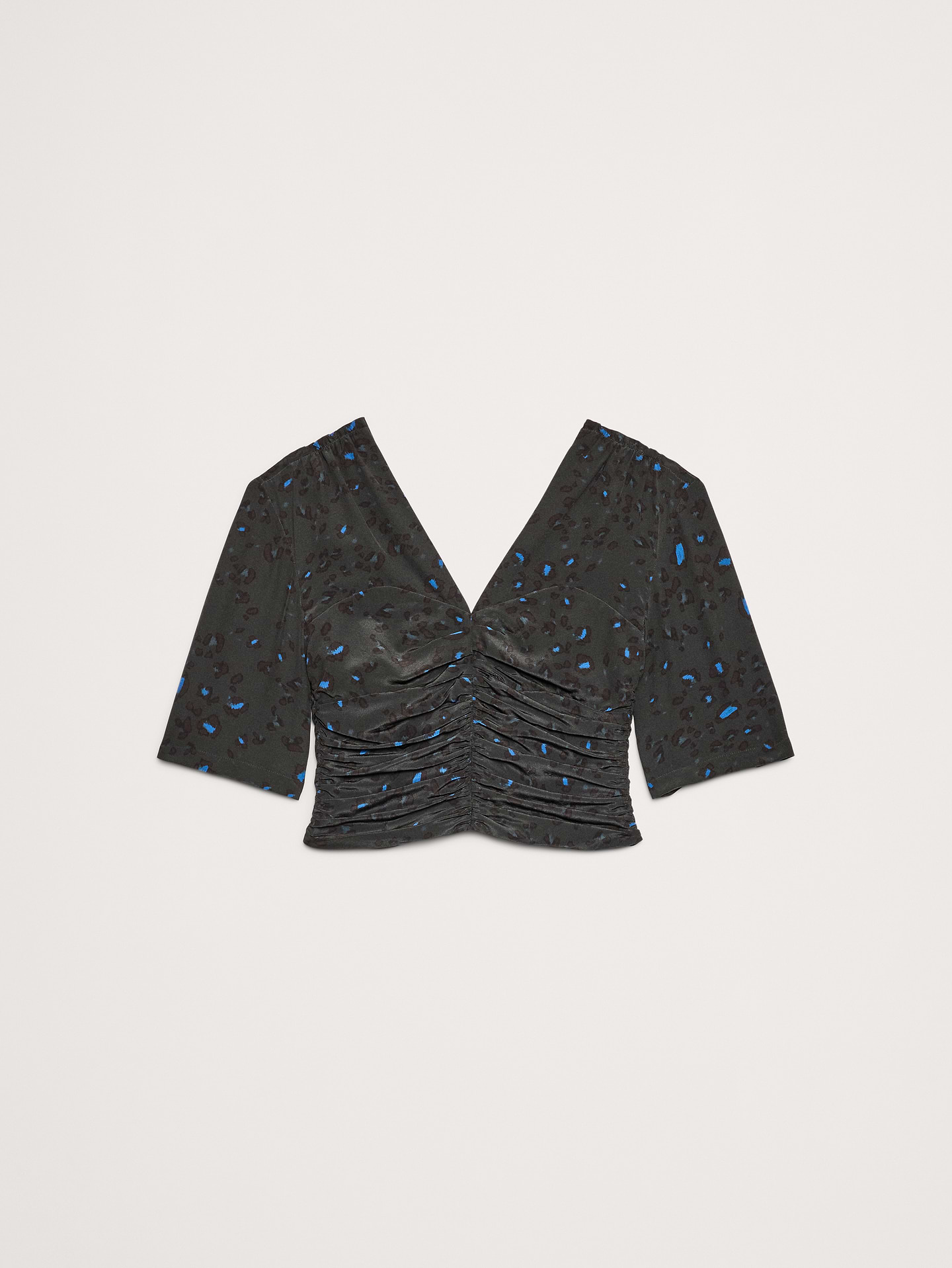 Image number 4 showing, Matte Silk Ruched Top