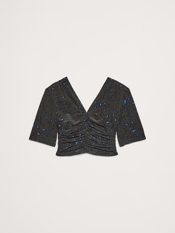 Matte Silk Ruched Top