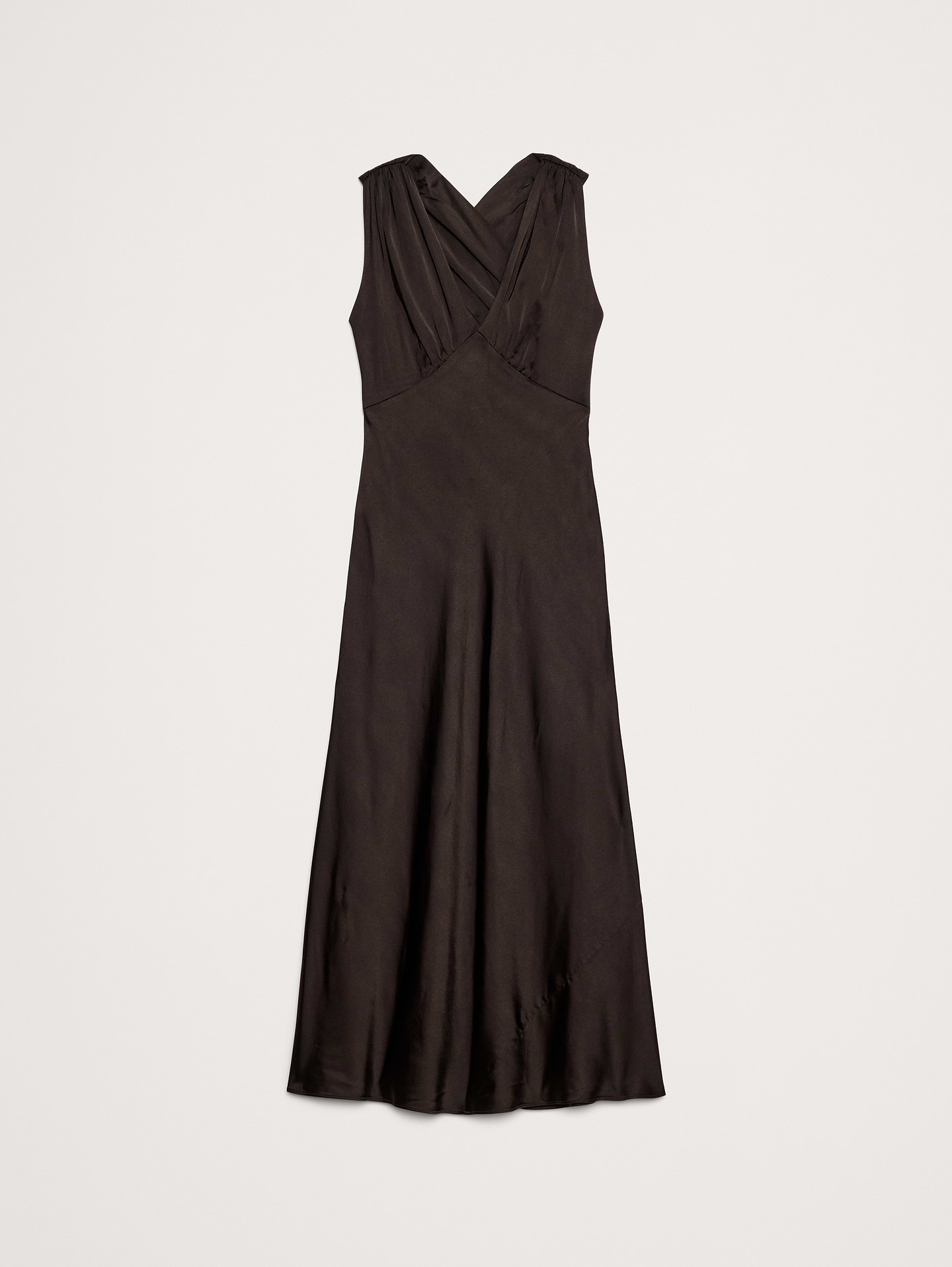 Image number 5 showing, Stretch-Satin Cross-Back Maxi Dress