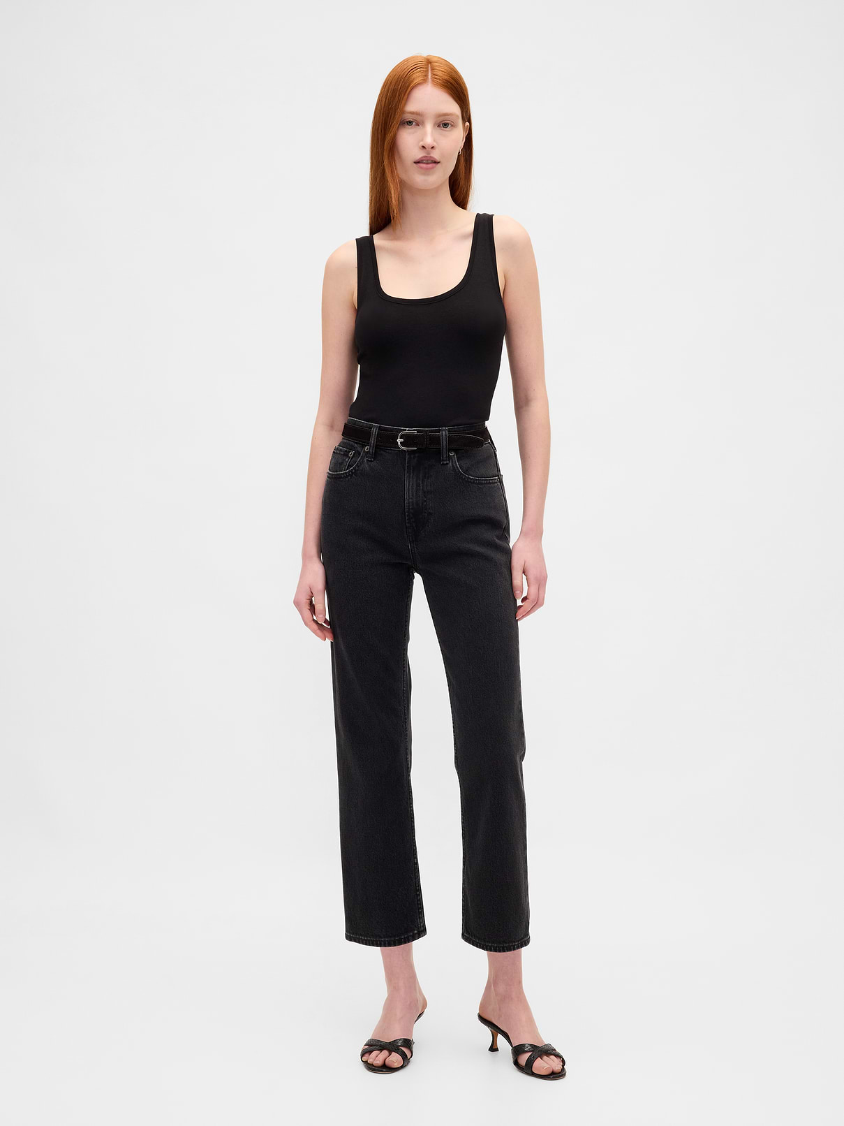 High Rise ’90s Slim Straight Crop Jeans