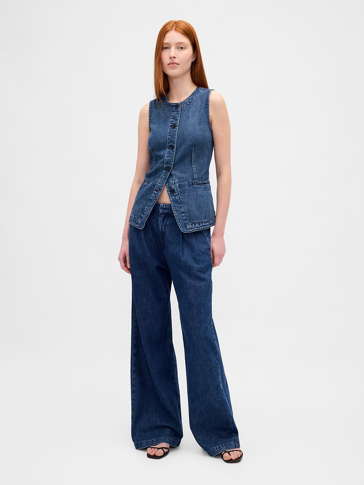 Image number 2 showing, UltraSoft Denim Longline Vest