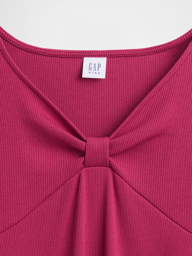 L'image numéro 4 présente Robe côtelée à nœud pour Enfant