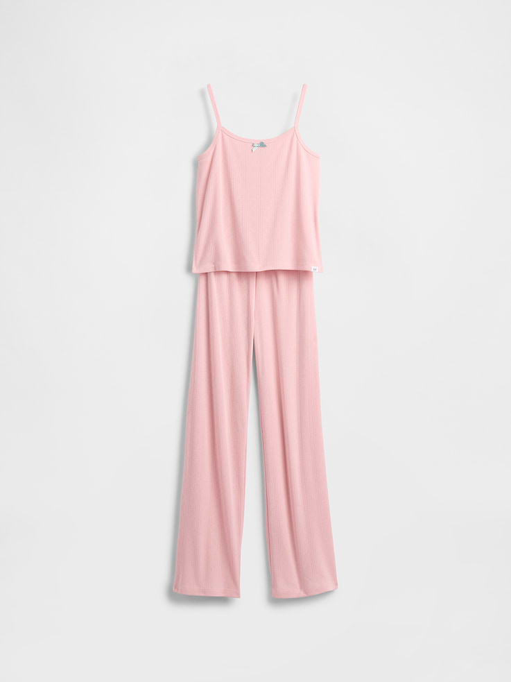 Image number 1 showing, Kids Recycled Pointelle Tank PJ Set