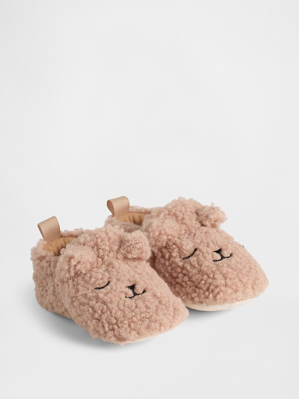 Baby Brannan Bear Sherpa Slippers