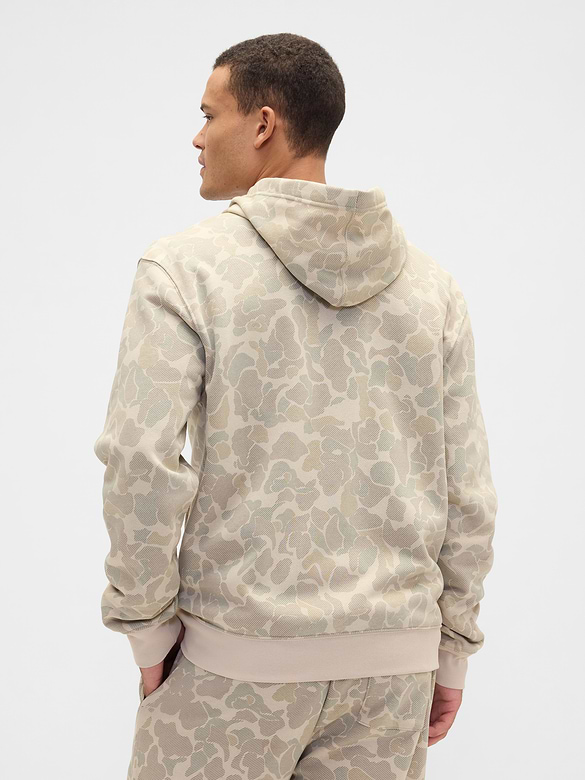 Adult Relaxed Gap Logo Print Zip Hoodie