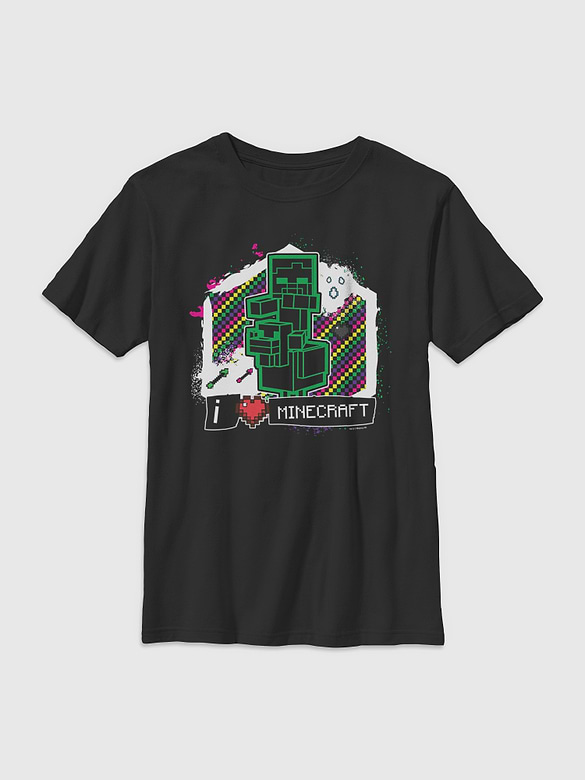 Minecraft Zombie Beware Jockey Graphic T-Shirt For Kids