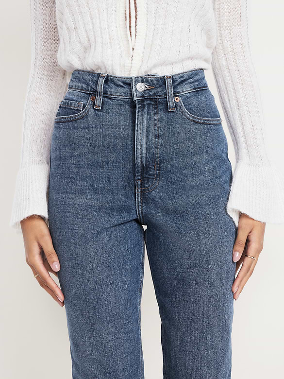 Extra High-Waisted Straight Jeans