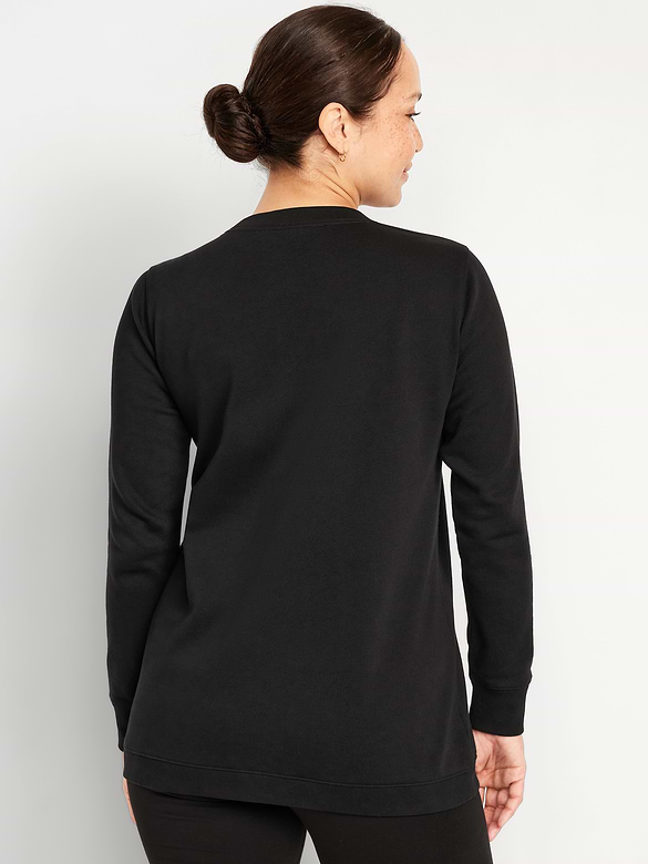 Maternity SoComfy Crossover Nursing Tunic Sweatshirt